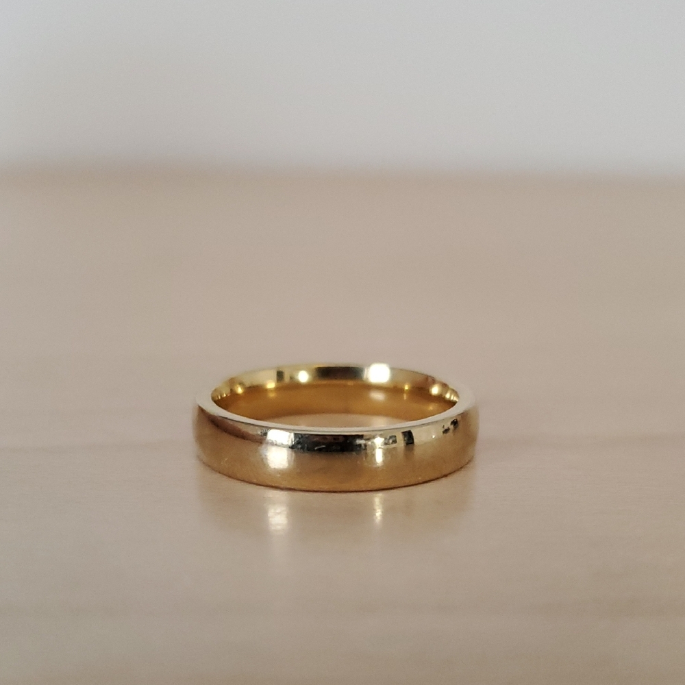 Gold Men's Ring plated most likely